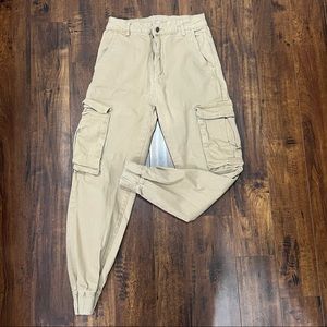 Cargo Pants Tan/Cream with Pockets